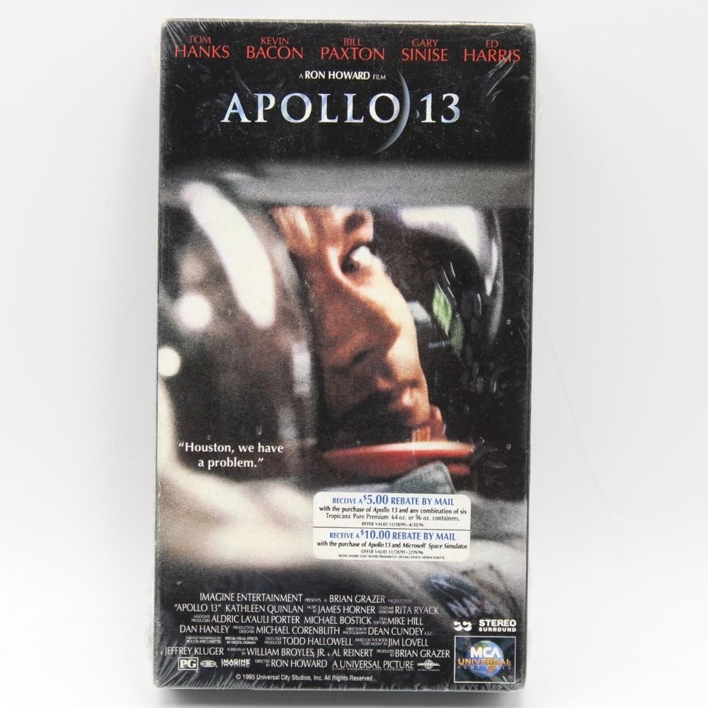 Apollo 13 VHS 1995 Sealed Tom Hanks Bill Paxton Kevin Bacon Ed Harris